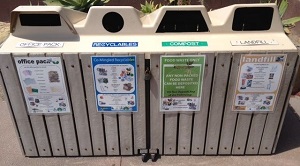 outdoor recycling bins