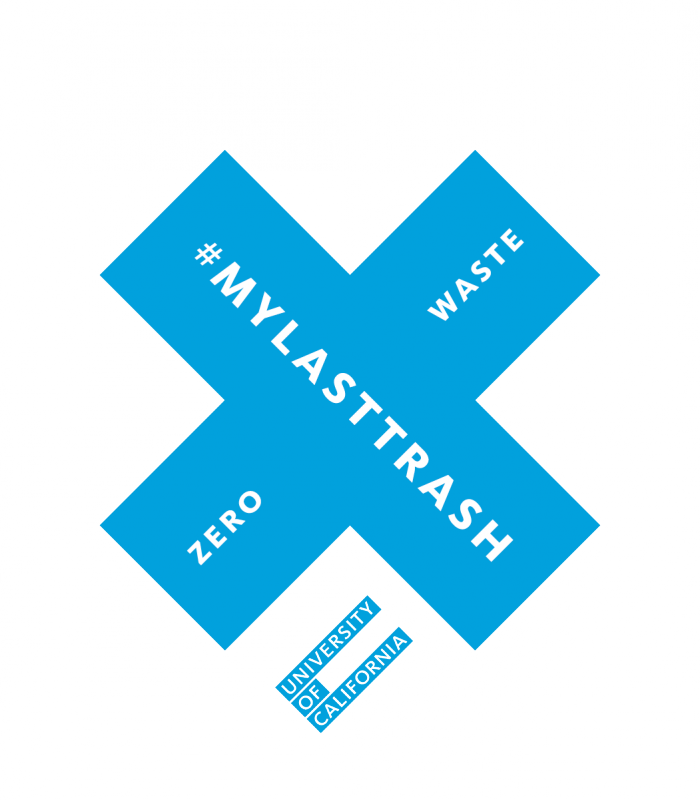#MyLastTrash Zero Waste University of California blue logo