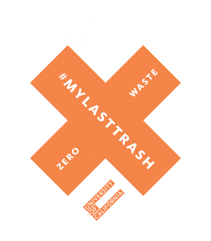 #MyLastTrash Zero Waste University of California orange logo