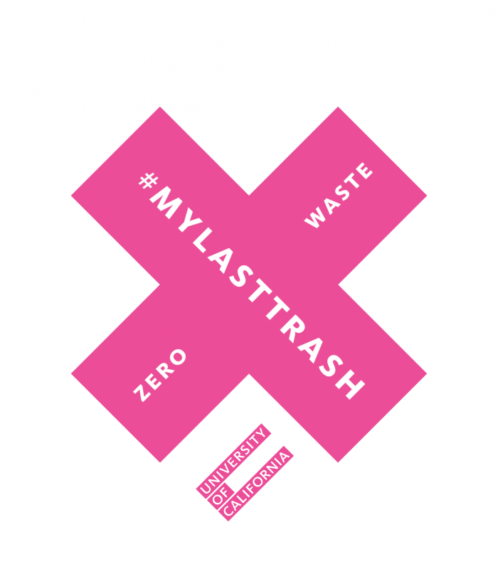 #MyLastTrash Zero Waste University of California pink logo